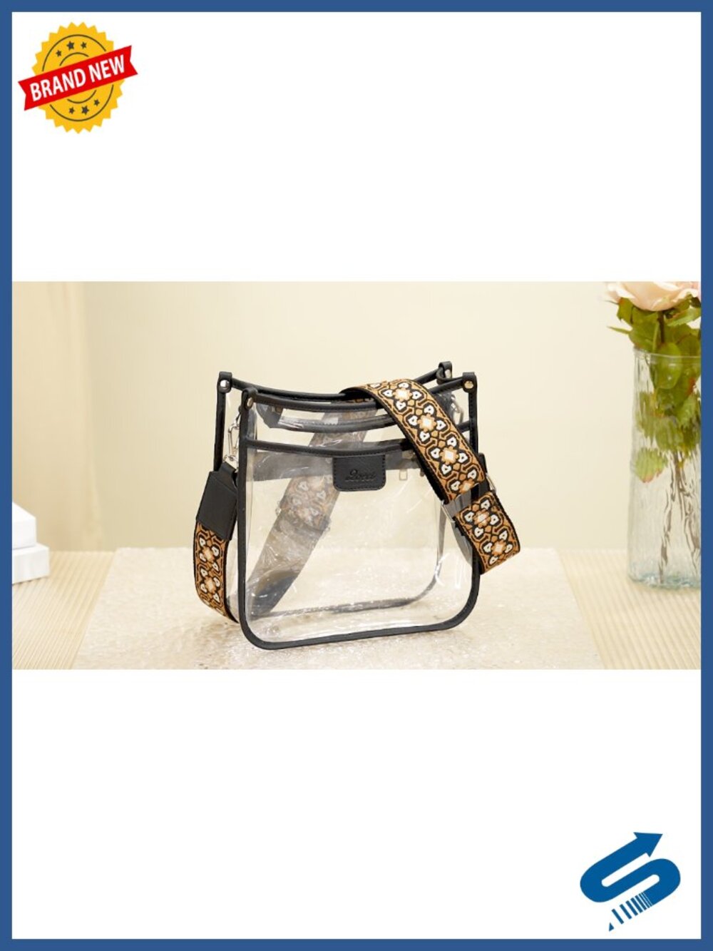 Clear Crossbody Bag Stadium Approved with 2 Straps See Through Concert Purse - Picture 6 of 6